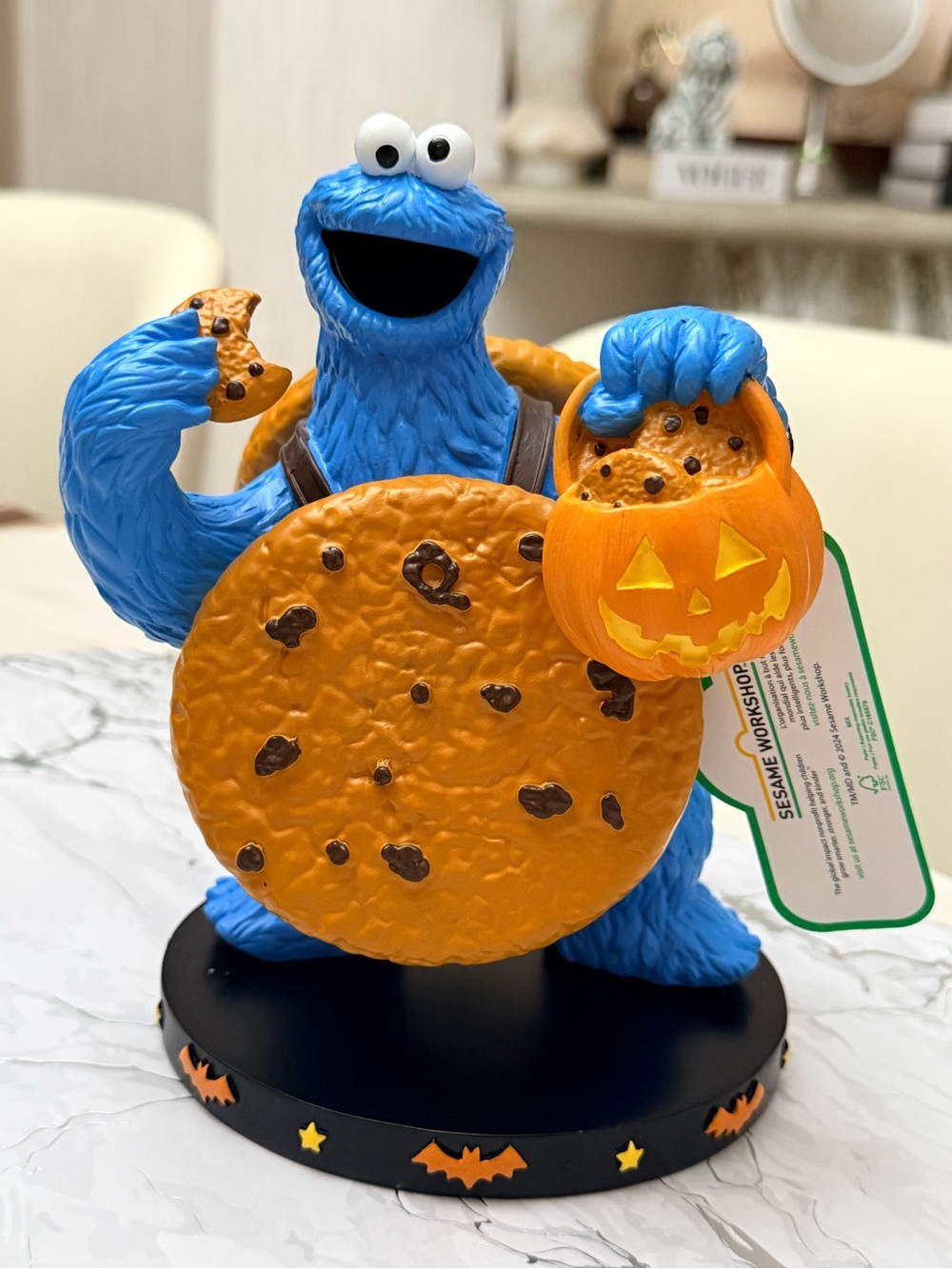Cookie Monster Jack-O’-Lant Halloween Pumpkin Figure Sesame Street Decor 2026